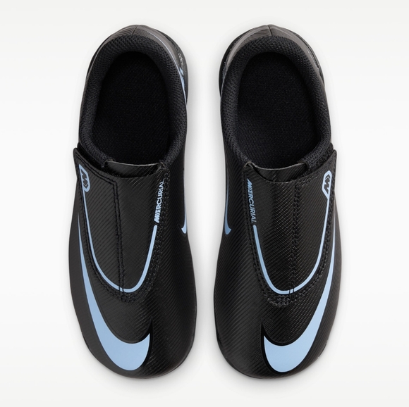 Nike Kids Black and Blue Mercurial Cleats - Picture 3 of 9